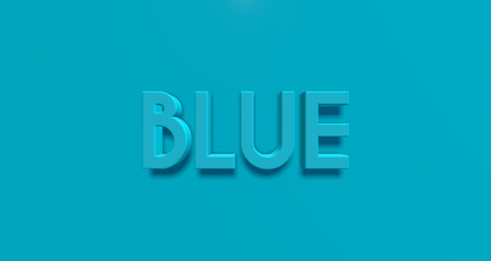 Exclusive Blue Color Concept in 3D Text Minimal Designの写真素材