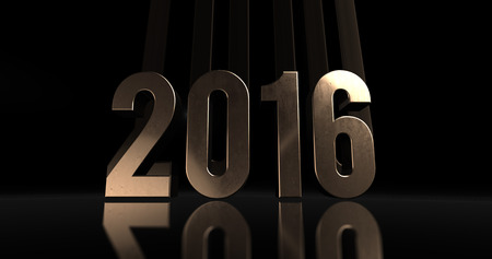 Exclusive Design 3D Text New Year 2016