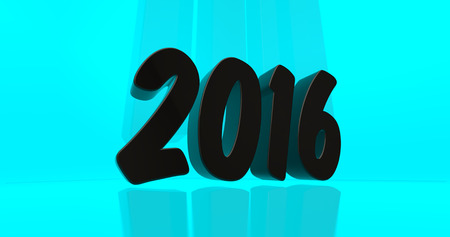 Exclusive Design 3D Text New Year 2016
