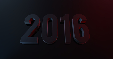 Exclusive Design 3D Text New Year 2016