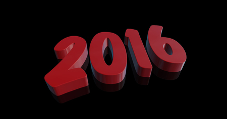 Exclusive Design 3D Text New Year 2016