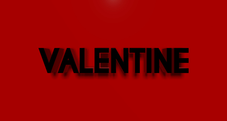 Exclusive Valentine Concept in 3D Text Minimal Designの写真素材