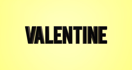 Exclusive Valentine Concept in 3D Text Minimal Designの写真素材