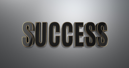 Exclusive Success Concept in 3D Text Minimal Designの写真素材