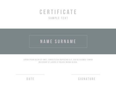 Vector Certificate Template with Premium Minimal Designのイラスト素材