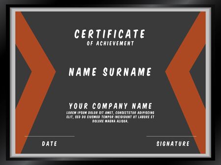 Vector Certificate Template with Premium Minimal Designのイラスト素材