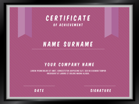 Vector Certificate Template with Premium Minimal Designのイラスト素材