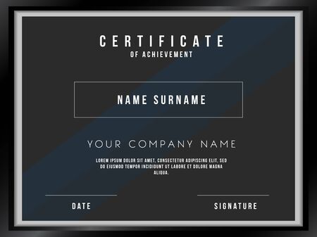 Vector Certificate Template with Premium Minimal Designのイラスト素材