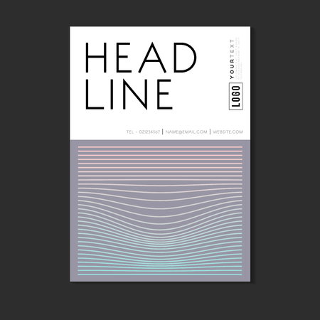 Abstract Minimalism Geometric Design Vector Template Layout For Magazine ,Brochure ,Flyer ,Booklet ,Cover ,Annual Reportのイラスト素材