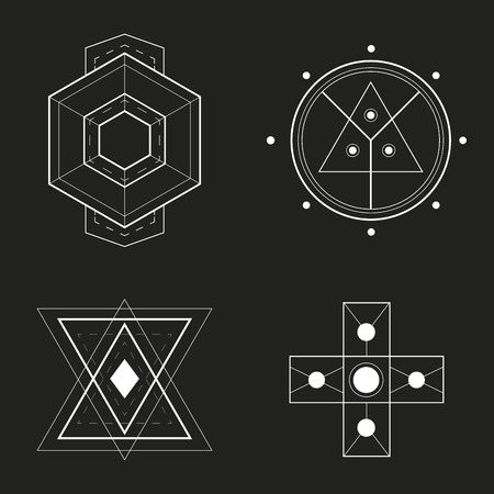 Set of Geometric Design, vectorのイラスト素材