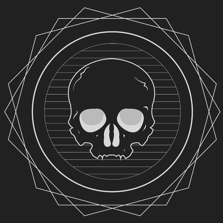 Skull Geometric Design, vectorのイラスト素材