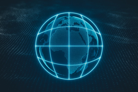 Media Worldwide of Technology - Concept of global businessの写真素材