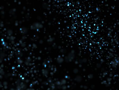 Abstract Blue Glitter Explosion on Black Backgroundの写真素材