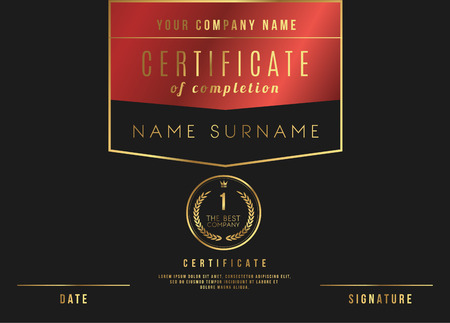 Vector Certificate Template Design with Luxury Best Company Awardのイラスト素材