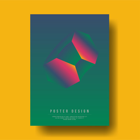 Abstract Modern Geometric Shapes Cover Design layout for banners, wallpaper, flyers, invitation, posters, brochure, voucher discount - Vector illustration templateのイラスト素材