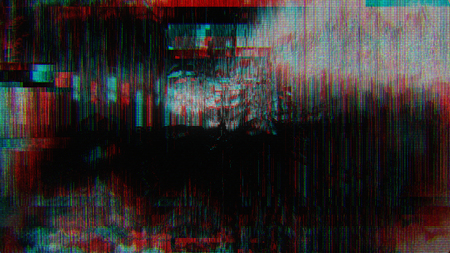 Unique Design Abstract Digital Pixel Noise Glitch Error Video Damageの写真素材