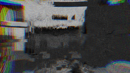 Unique Design Abstract Digital Pixel Noise Glitch Error Video Damageの写真素材