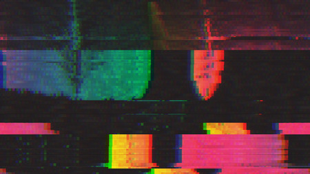 Unique Design Abstract Digital Pixel Noise Glitch Error Video Damage