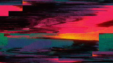 Unique Design Abstract Digital Pixel Noise Glitch Error Video Damageの写真素材