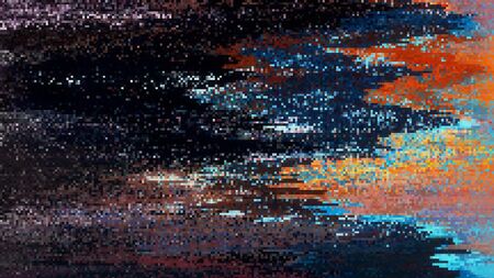 Unique Design Abstract Digital Pixel Noise Glitch Error Video Damage
