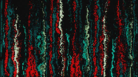 Unique Design Abstract Digital Pixel Noise Glitch Error Video Damage