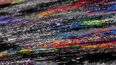 Unique Design Abstract Digital Pixel Noise Glitch Error Video Damage