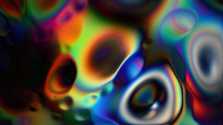 Closeup of Abstract Chromatic fluid waves background. Liquid holographic colorful texture...
