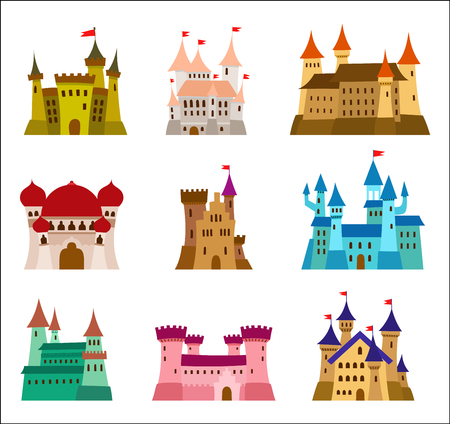 Set of Princess Castlesのイラスト素材