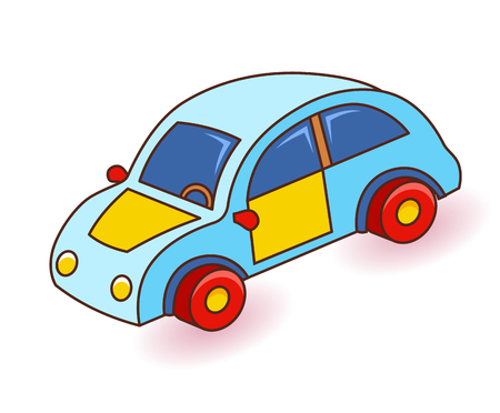 Toy Car. Cartoon Vector Illustration.のイラスト素材