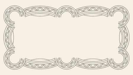 Vintage Ornament Greeting Card Vector Template. Retro Luxury Invitation, Royal Certificate. Flourishes frame. Vintage Background, Vintage Frame, Vintage Ornament, Ornaments Vector, Ornamental Frame.のイラスト素材