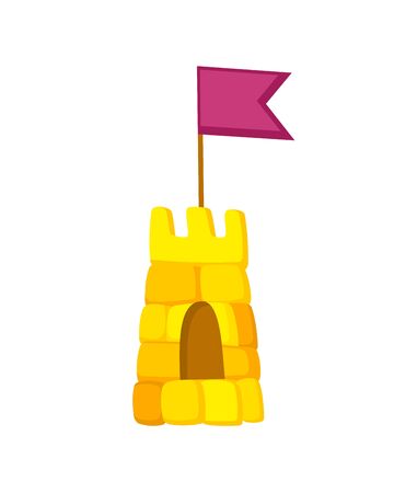 Children toy. Cute funny toy for little kid. Vector castle.のイラスト素材