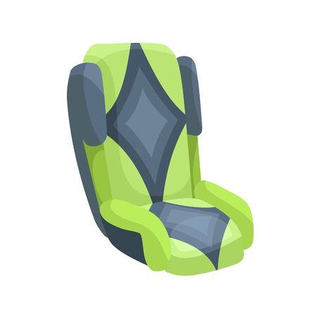 Baby car seat cartoon flat style. Safety baby seat vector illustration isolated on a white backgroundのイラスト素材
