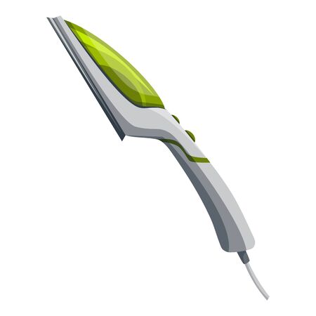 Iron steamer. Vertical smoothing iron. Vector iron. Ironing electric household appliance. Steamer for laundry housework.のイラスト素材