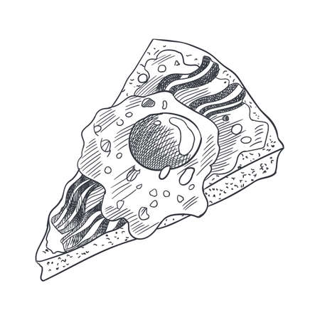 Belicious bachelor breakfast is easy to prepare. Breakfasts and brunches top view. Vintage hand drawn sketch vector illustration. Good nutritionのイラスト素材