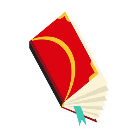 Book or notebook. For book lovers. Read more books. Hand drawn educational vector illustration. Flat design styleのイラスト素材
