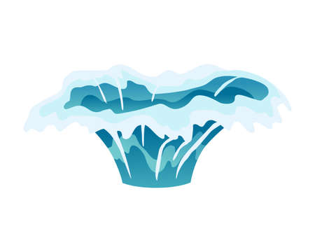Water splash animation. Dripping water special effect. Fx sheet. Clear water drop burst for flash animation in games and video. Cartoon frameのイラスト素材