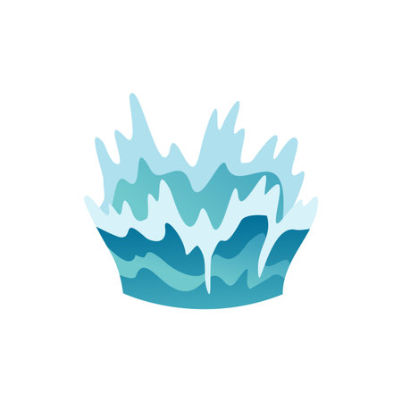 Water splash animation. Dripping water special effect. Fx sheet. Clear water drop burst for flash animation in games and video. Cartoon frameのイラスト素材