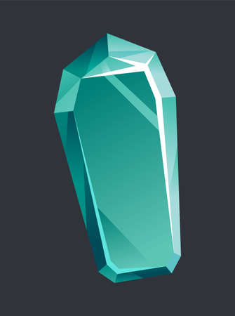 Jewelry gemstone. Precious stone or gem. Vector crystal icon. Isolated exquisite jewelry stoneのイラスト素材