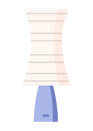 Vintage table desk lamp isolated on white background. Decorative element of lamp for your interior design. Flat vectorのイラスト素材