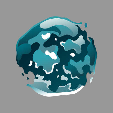 Soap bubble animation element. Ball chemical or water spherical figure. Round burst explosion sprite sheet effect. Game or motion design. Vector isolated frame in cartoon styleのイラスト素材