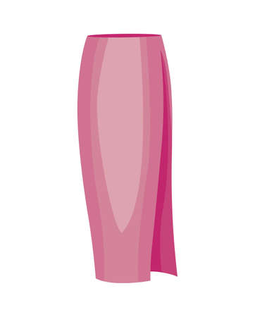 Woman skirt. Modern fashion clothing. Trendy formal fabric wear. Stylish model of apparel. Female cloth designのイラスト素材