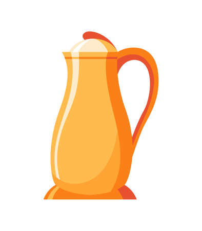 Kettle decorative kitchen tool icon. Teapot isolated cartoon illustration. Element for advertising of household goods or kitchen ware store. Home appliance for boiling waterのイラスト素材