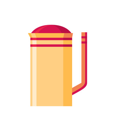 Kettle decorative kitchen tool icon. Teapot isolated cartoon illustration. Element for advertising of household goods or kitchen ware store. Home appliance for boiling waterのイラスト素材