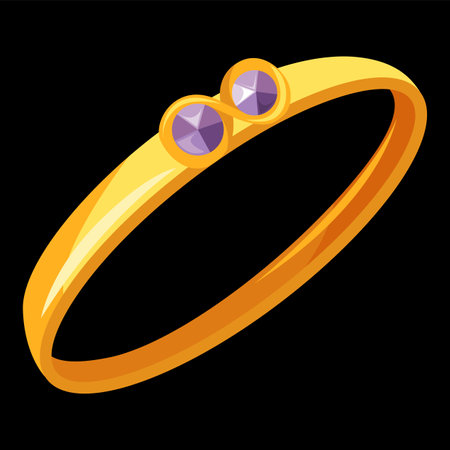 Wedding jewelry ring. Engagement symbol, gold jewellery for proposal marriage wed. Sign will you marry meのイラスト素材