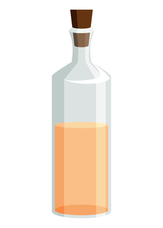 Spa massage or beauty salon icon. Massage oil. Spa treatments or natural treatment concept. Natural cosmetic or bath supplies for body careのイラスト素材