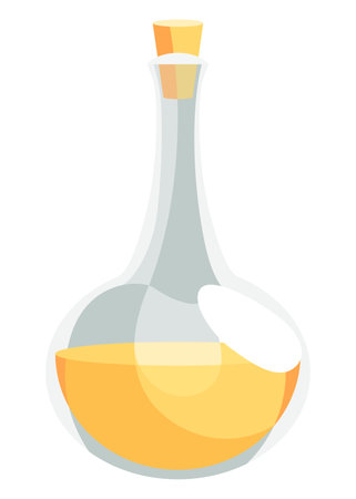 Spa massage or beauty salon icon. Massage oil. Spa treatments or natural treatment concept. Natural cosmetic or bath supplies for body careのイラスト素材