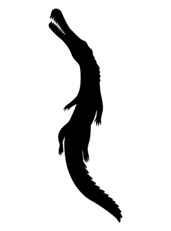 Dinosaur silhouette. Dino monsters icon. Shape of real animal. Sketch of prehistoric reptile. Vector illustration isolated on white. Hand drawn sketchのイラスト素材