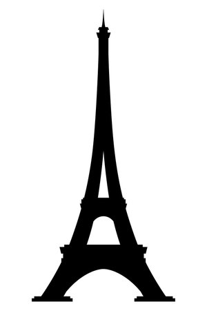 Eiffel Tower vector icon. World famous France tourist attraction symbol. International architectural monument isolated on white backgroundのイラスト素材