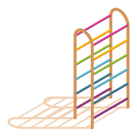 Isometric kids playground item. Isolated icon of play equipment for children. Sports equipment element. Vector illustrationのイラスト素材