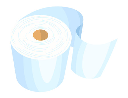 Paper towel icon set. Hygiene, toiletries, sanitary concept for banner design, landing page. Hygienic disposable, toilet paperのイラスト素材